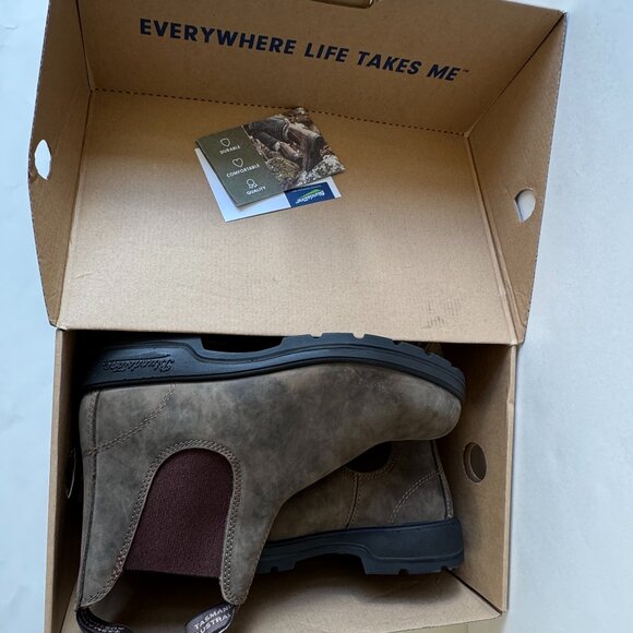 Mens Blundstone Classic 585 Leather Chelsea Boot Rustic Brown US 10 AUS/UK 9 - Picture 9 of 10